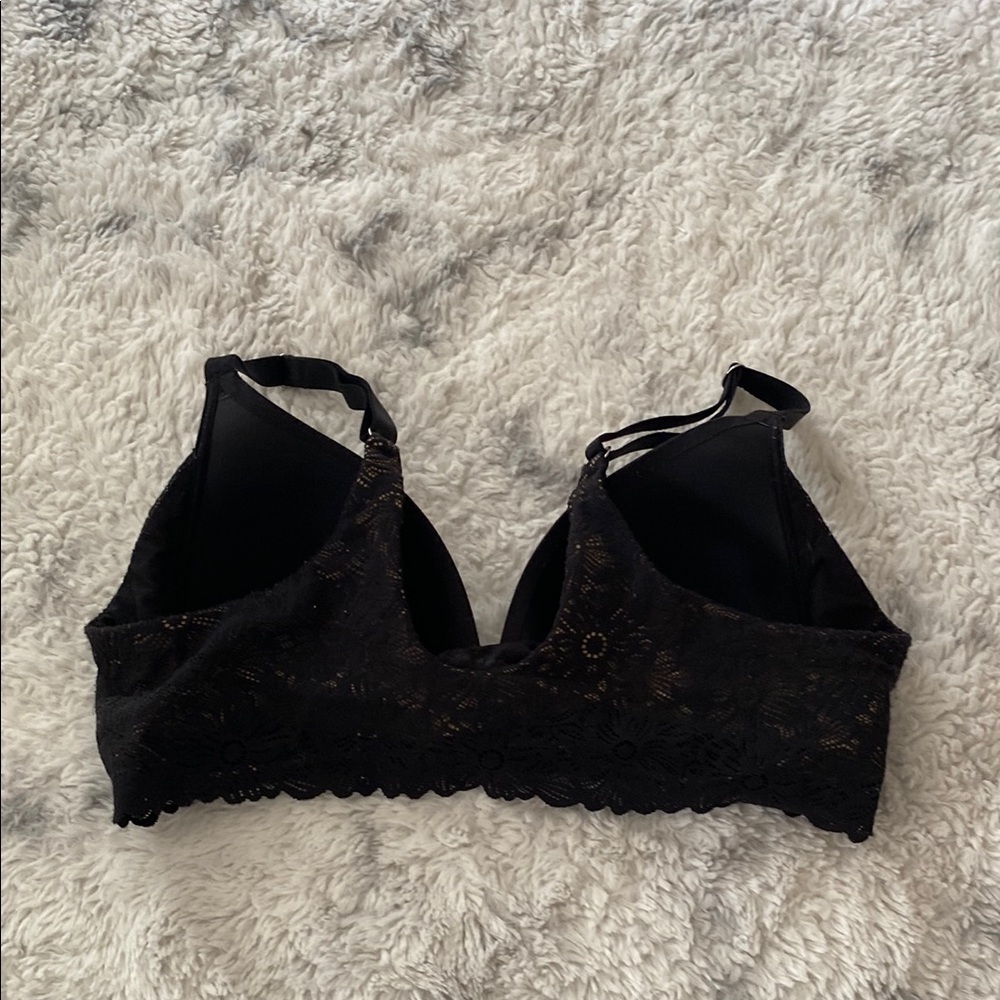 Aerie Black Real Sunnie Lace Wireless Bra - Picture 3 of 3